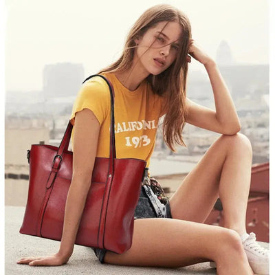 Kelley's Verfijnde Elegantie | Luxe Leren Handtas