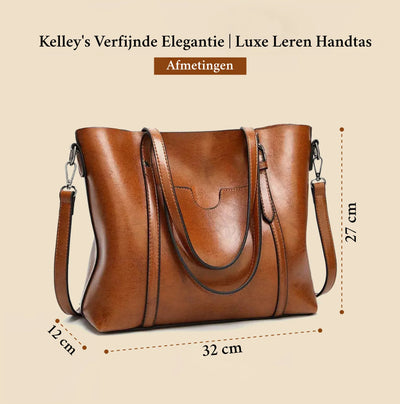 Kelley's Verfijnde Elegantie | Luxe Leren Handtas