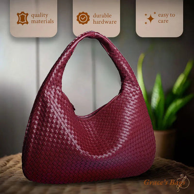 Valentina | Geweven Rode Tote Bag