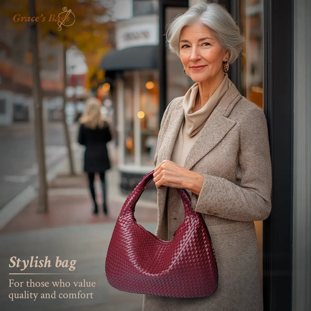 Valentina | Geweven Rode Tote Bag