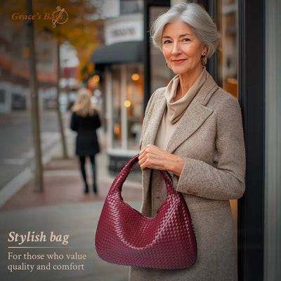 Valentina | Geweven Rode Tote Bag