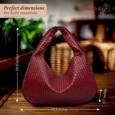 Valentina | Geweven Rode Tote Bag