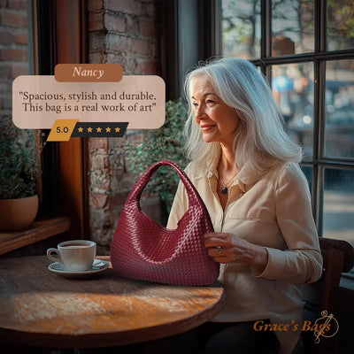 Valentina | Geweven Rode Tote Bag